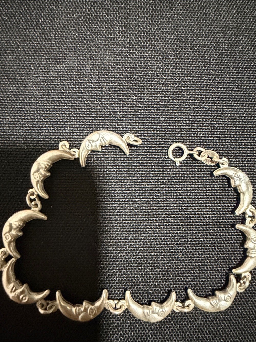 Mexican silver .925 Moon Link Bracelet - Silver